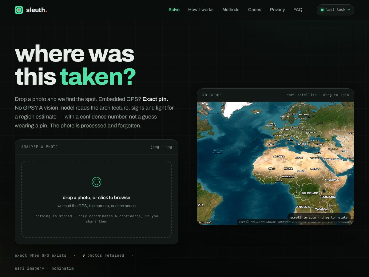 Landing-page snapshot of sleuthrh.top