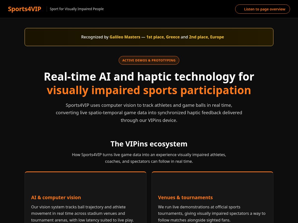 Landing-page snapshot of sports4vip.com