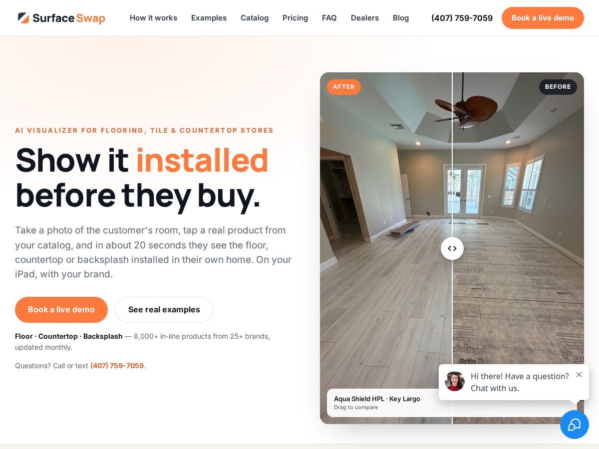 Landing-page snapshot of surfaceswap.com