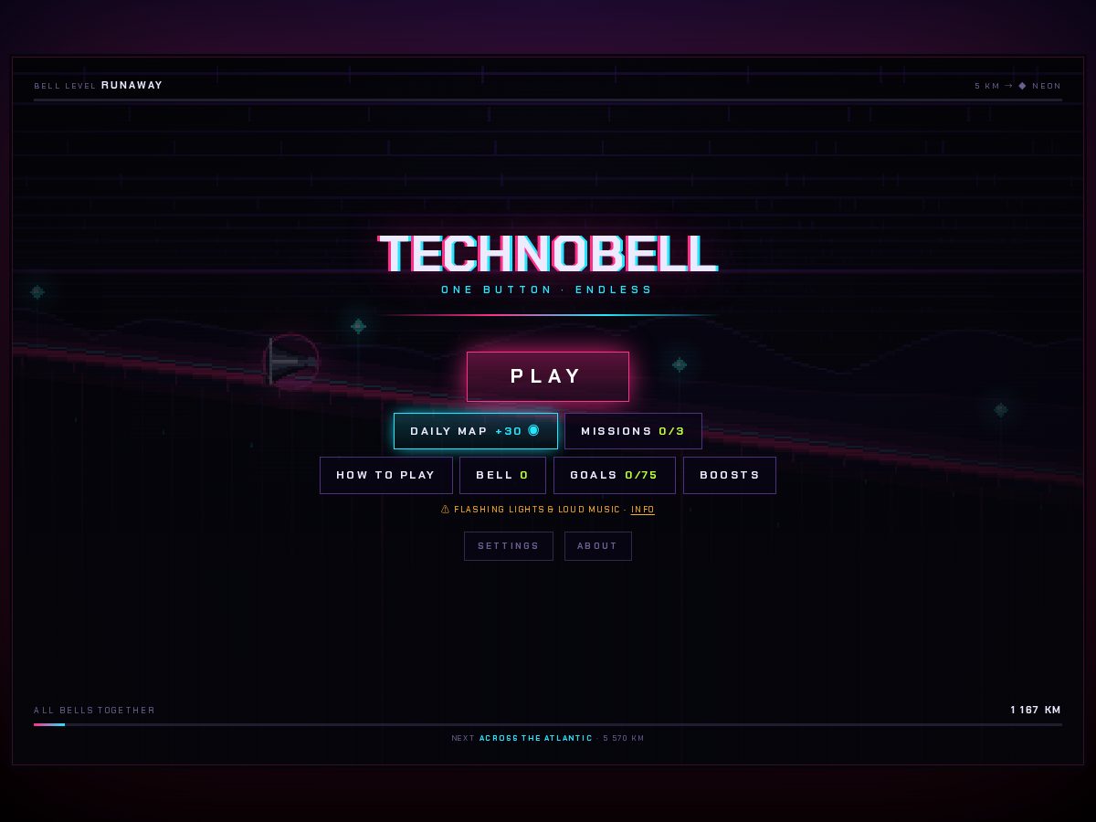 Landing-page snapshot of technobell.run