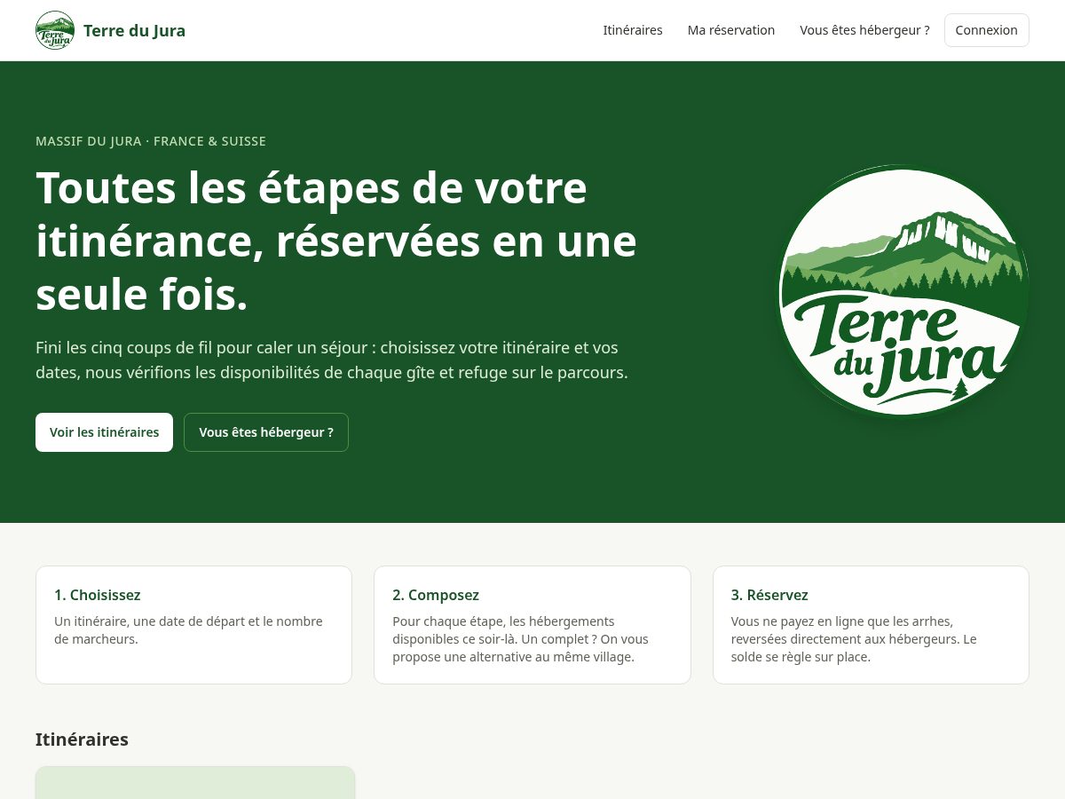Landing-page snapshot of terredujura.com