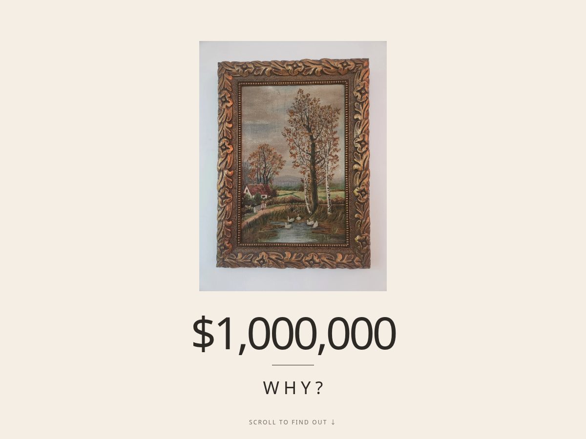 Landing-page snapshot of themilliondollarpainting.org