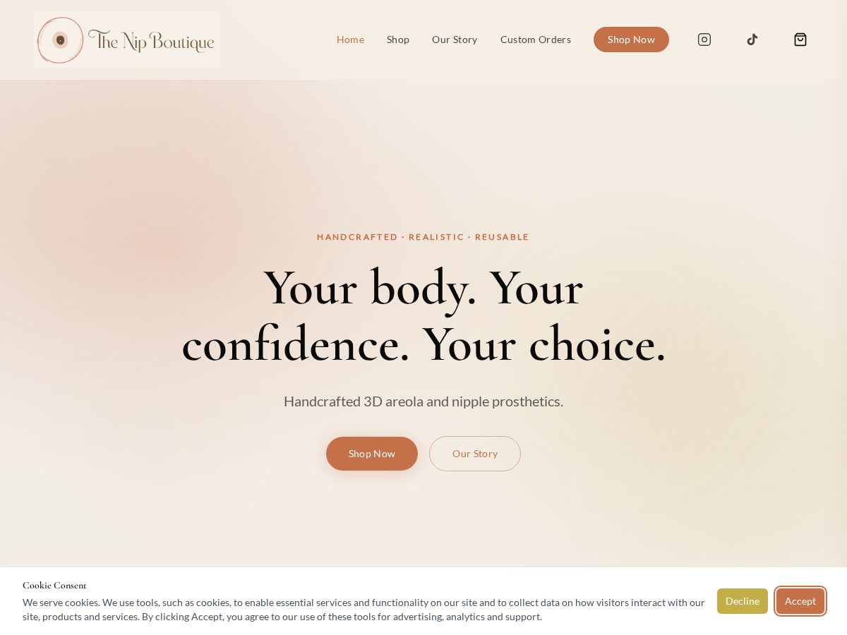 Landing-page snapshot of thenipboutiquellc.com