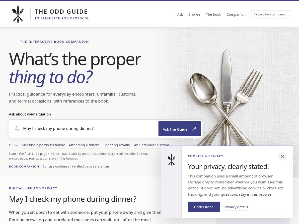 Landing-page snapshot of theoddguide.com