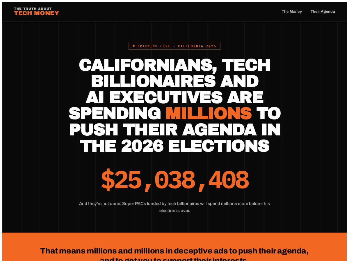 Landing-page snapshot of thetruthabouttechmoney.com