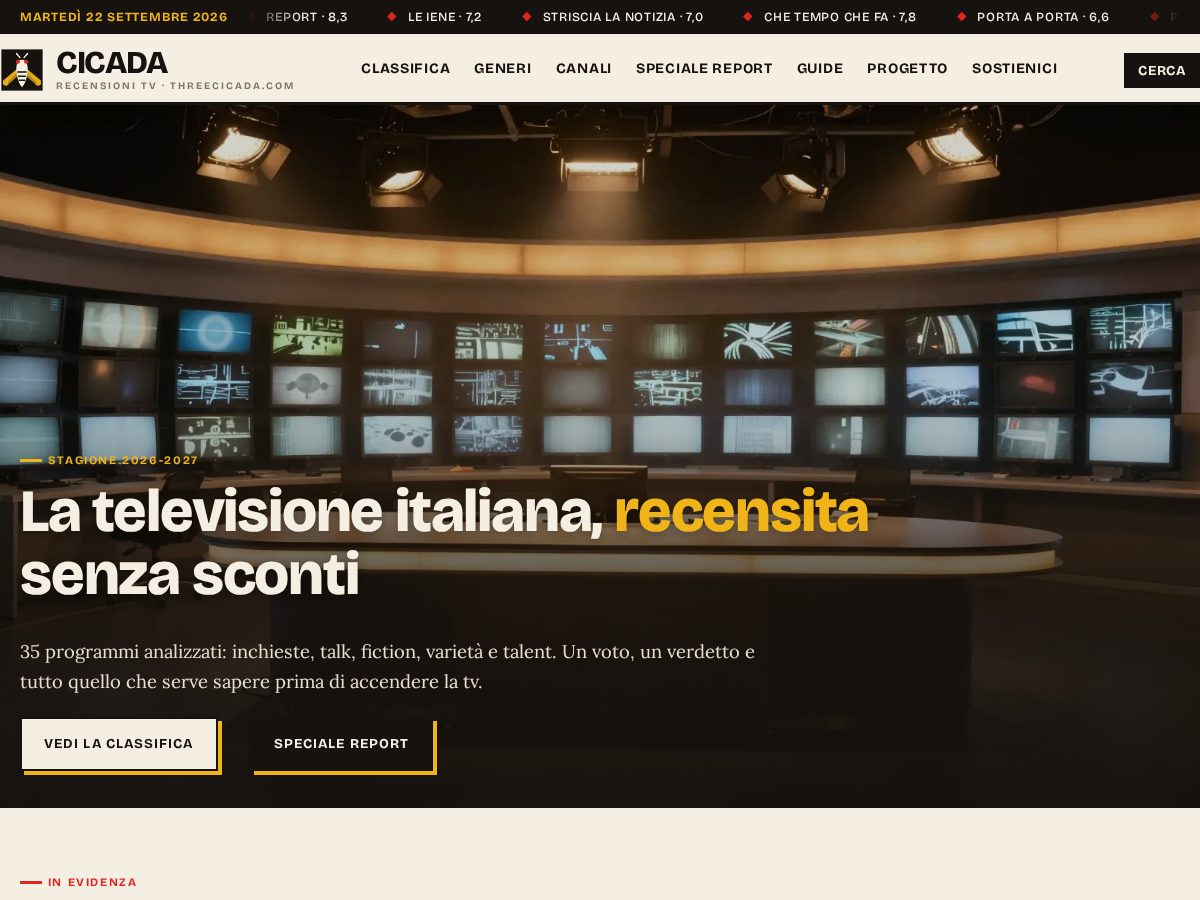 Landing-page snapshot of threecicada.com