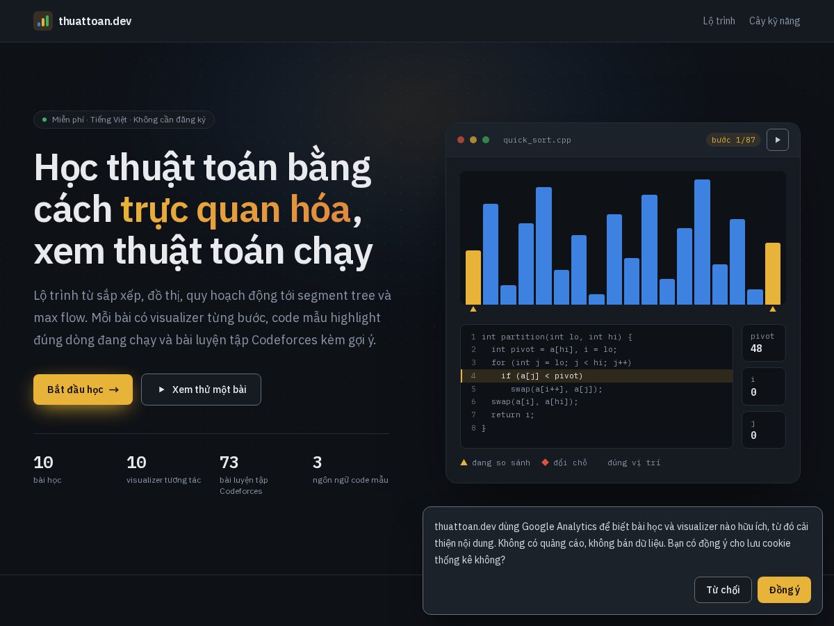 Landing-page snapshot of thuattoan.dev