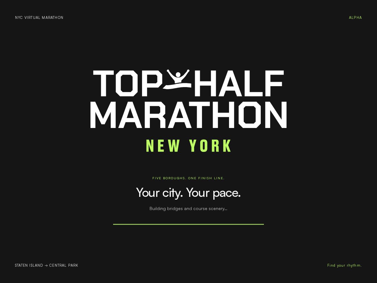 Landing-page snapshot of tophalfmarathon.com