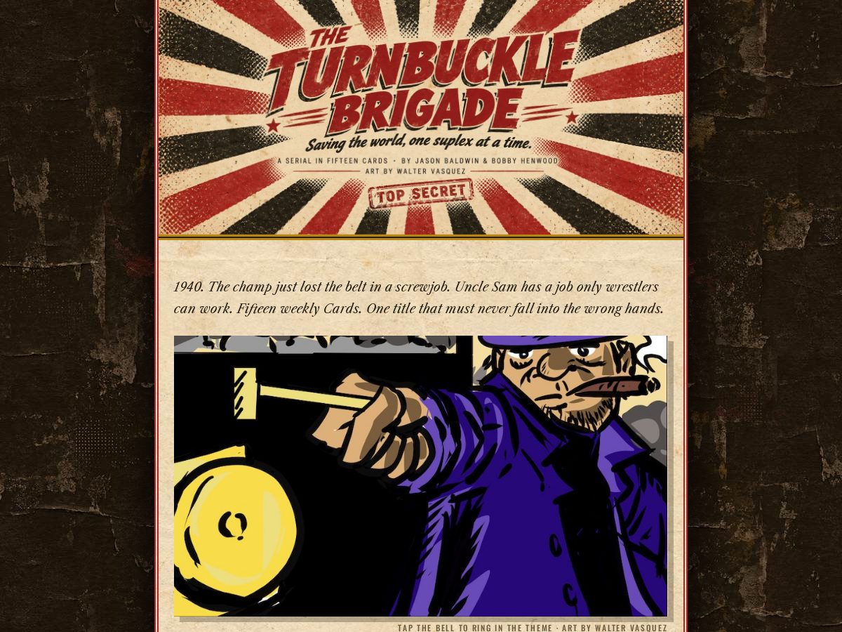 Landing-page snapshot of turnbucklebrigade.com