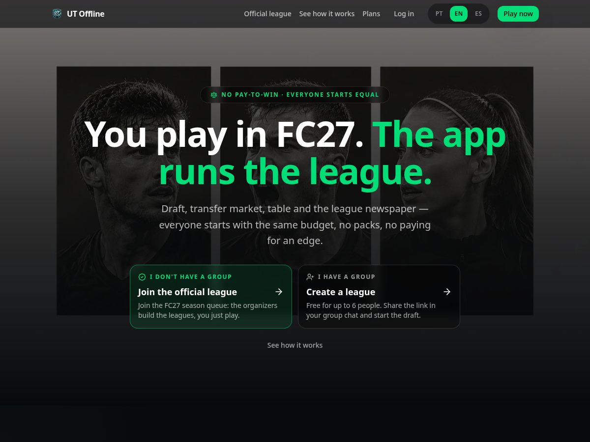 Landing-page snapshot of utoffline.app