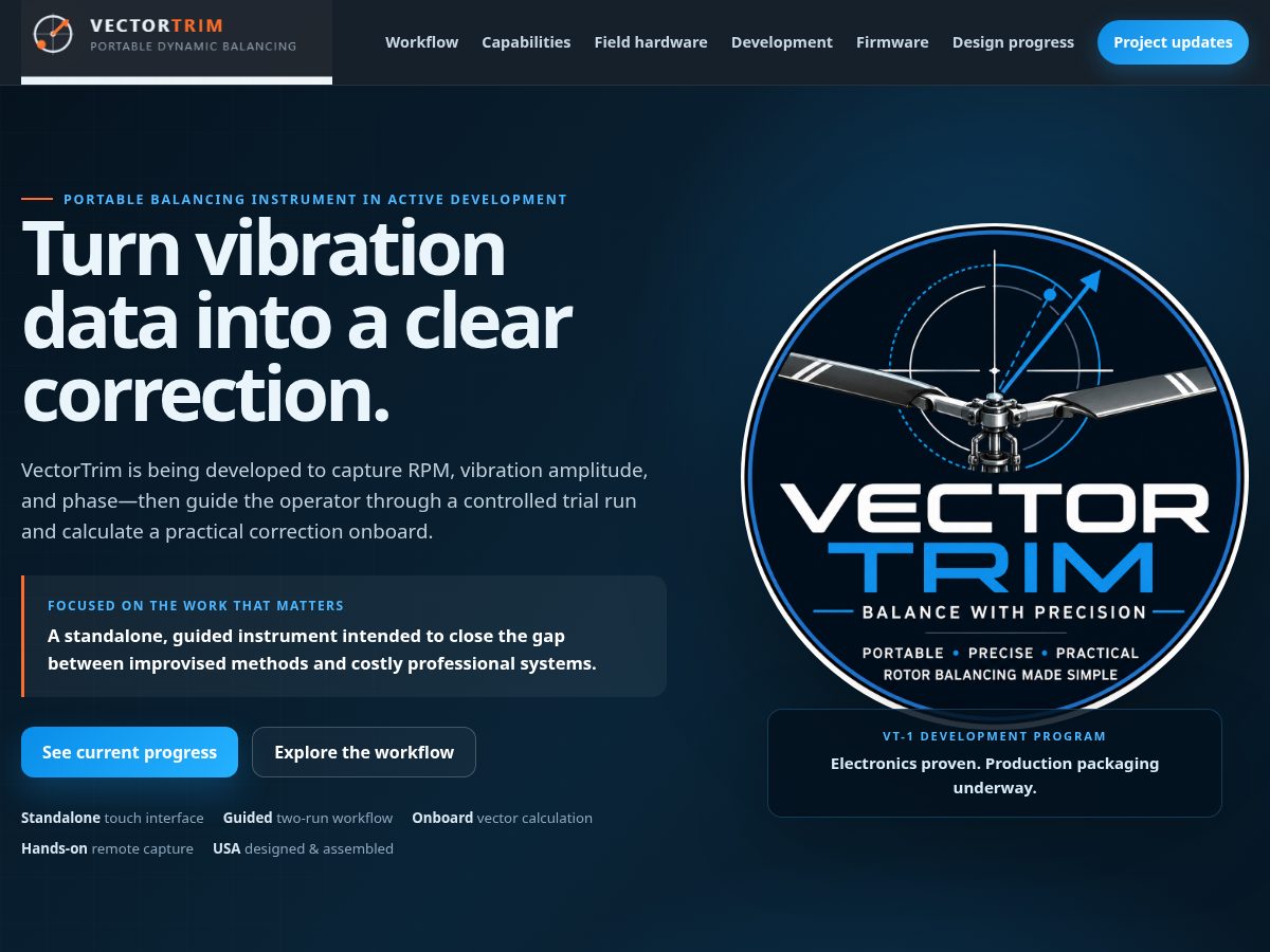 Landing-page snapshot of vectortrim.com