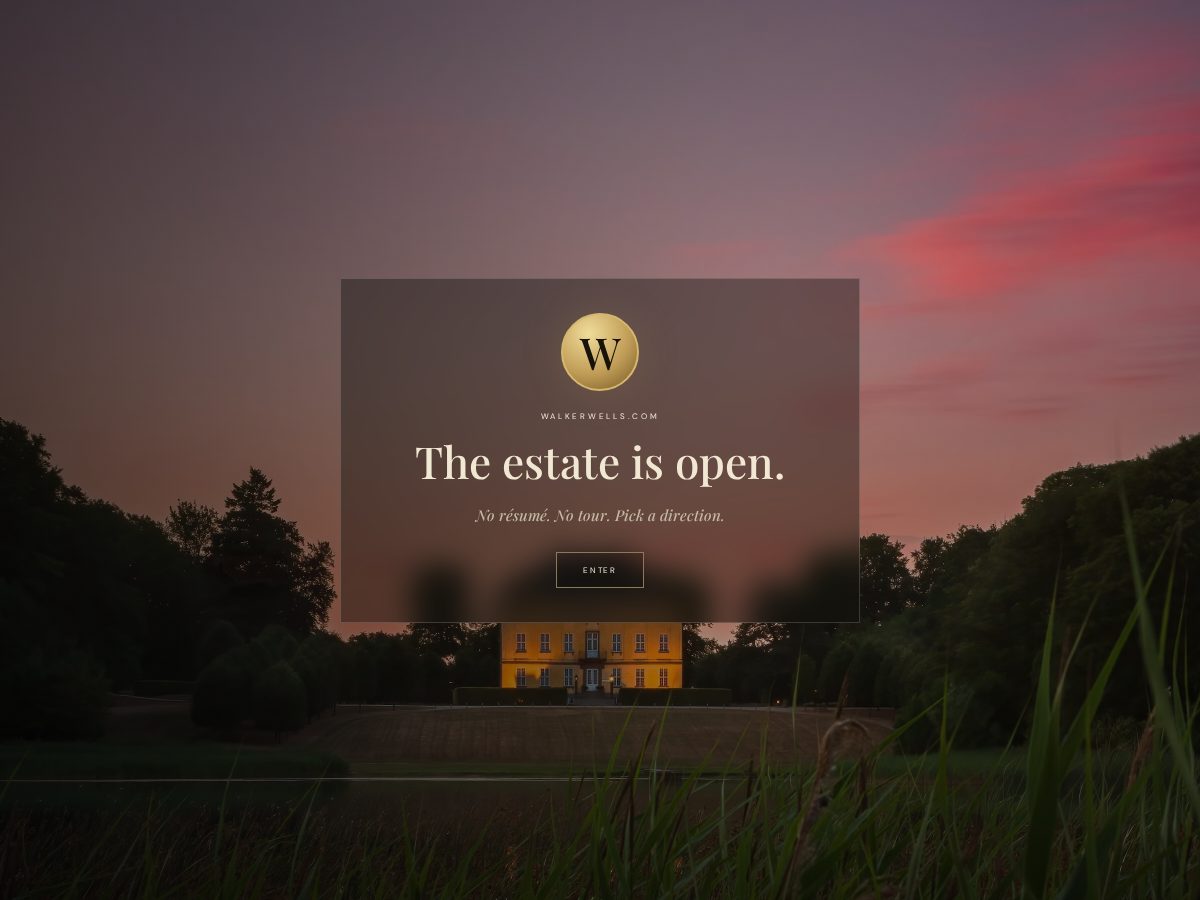 Landing-page snapshot of walkerwells.com