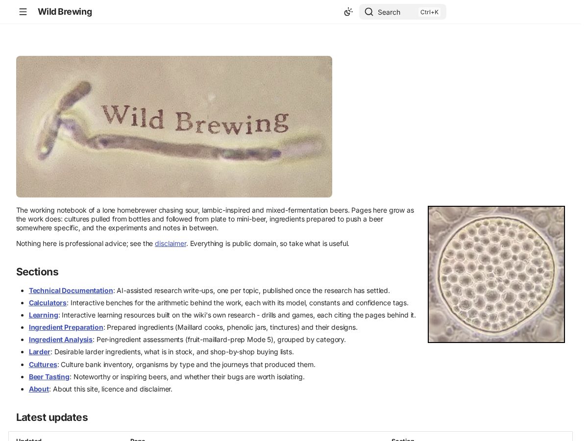 Landing-page snapshot of wild-brewing.com