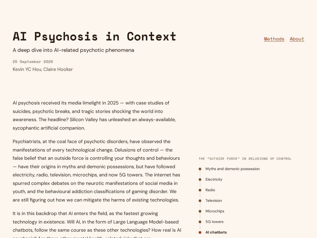 Landing-page snapshot of aipsychosisincontext.com