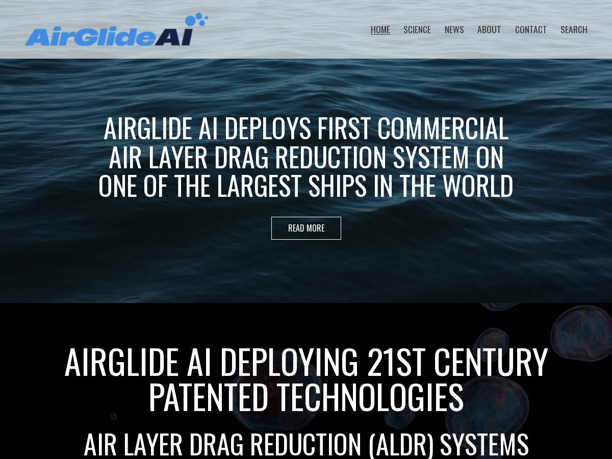 Landing-page snapshot of airglidesuperintelligence.net