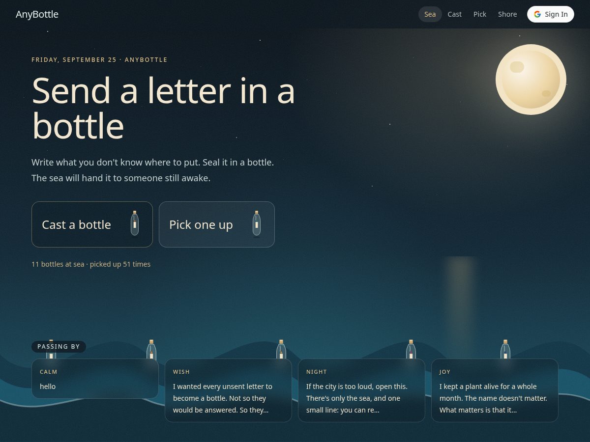 Landing-page snapshot of anybottle.online