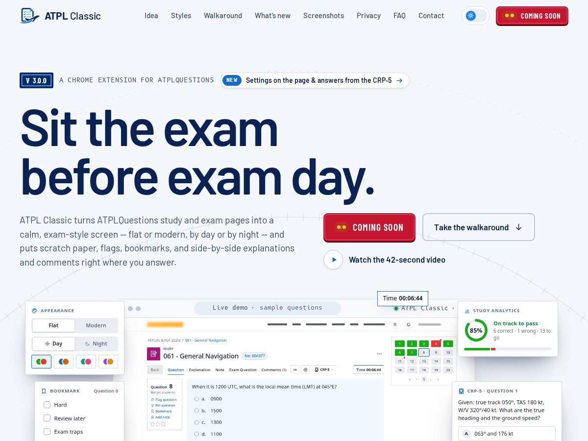 Landing-page snapshot of atplclassic.com