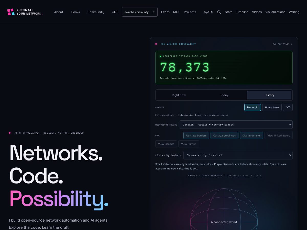 Landing-page snapshot of automateyournetwork.com