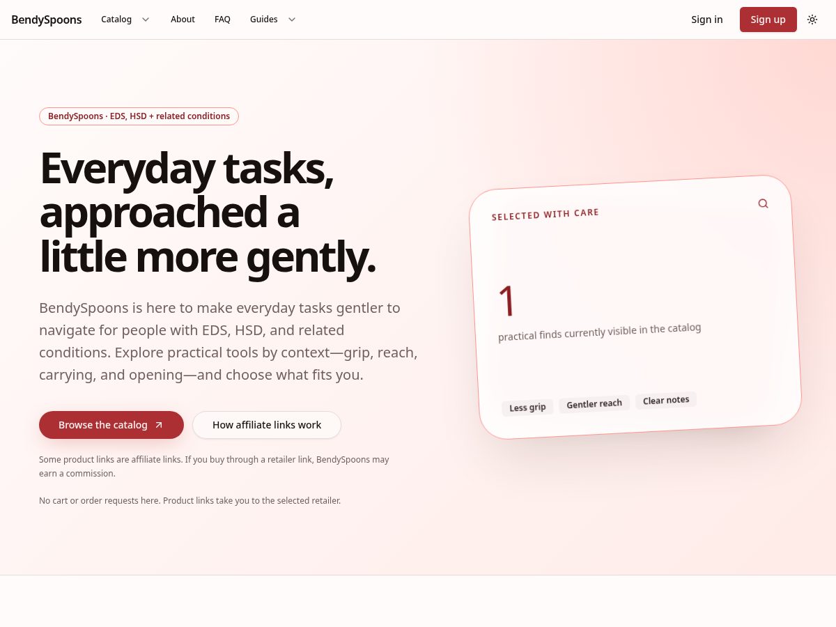 Landing-page snapshot of bendyspoons.com