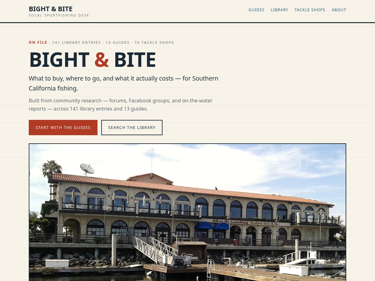 Landing-page snapshot of bightandbite.com