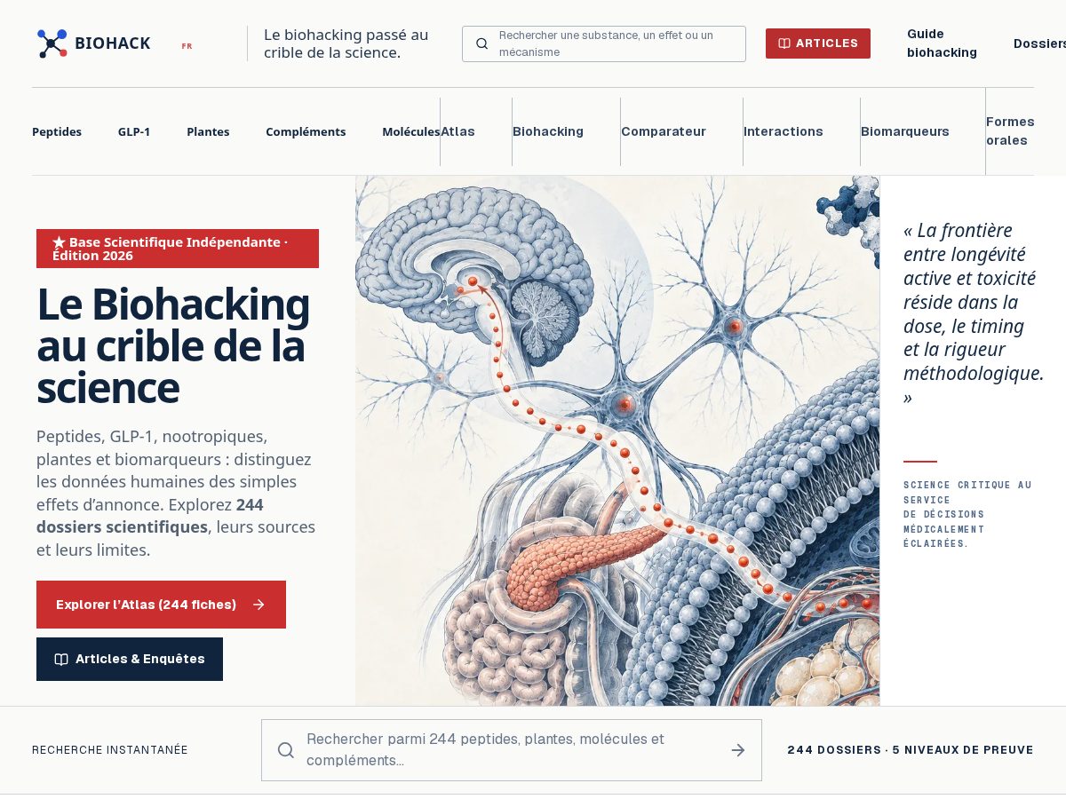 Landing-page snapshot of biohackfr.com