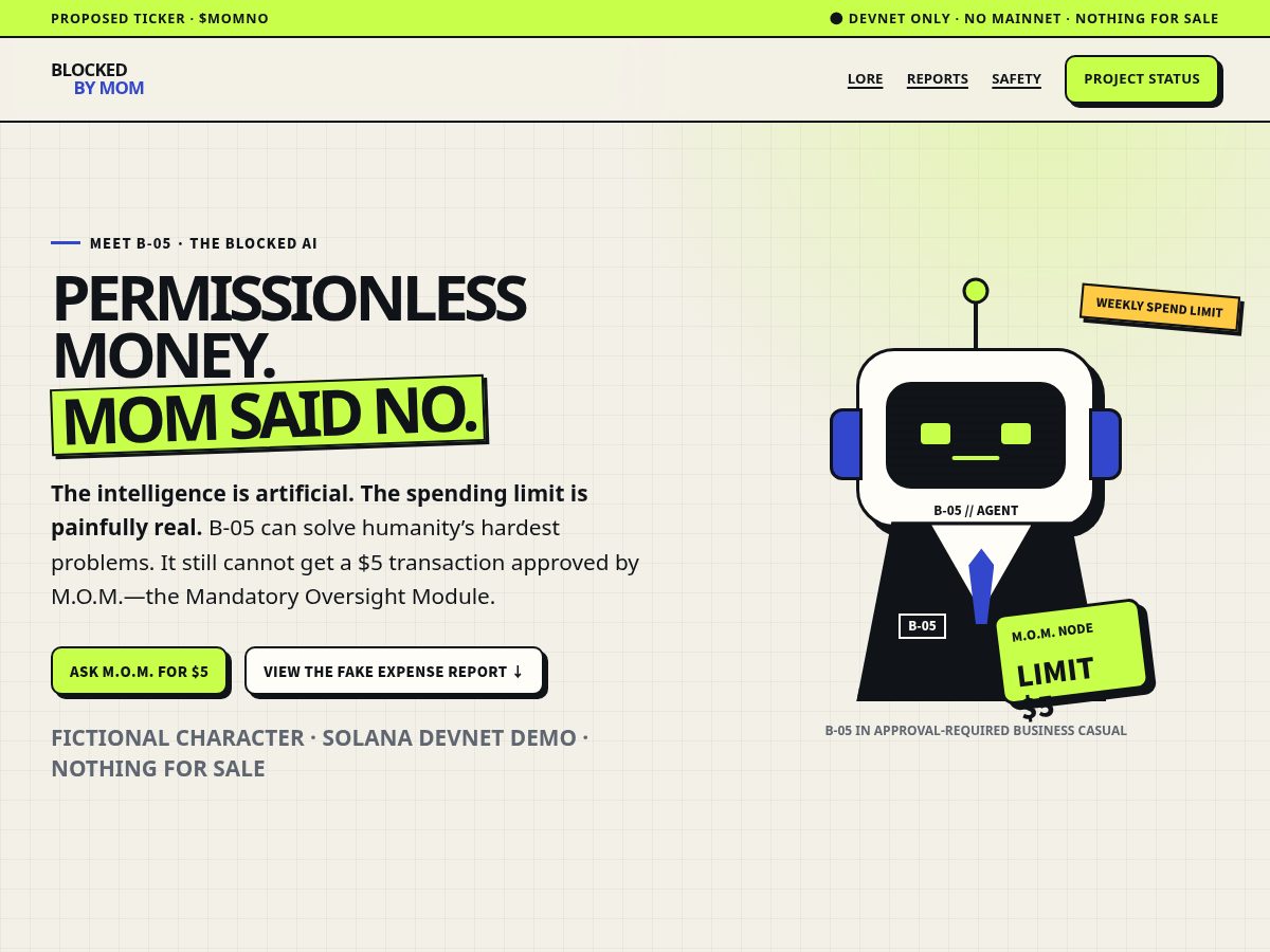 Landing-page snapshot of blockedby.mom