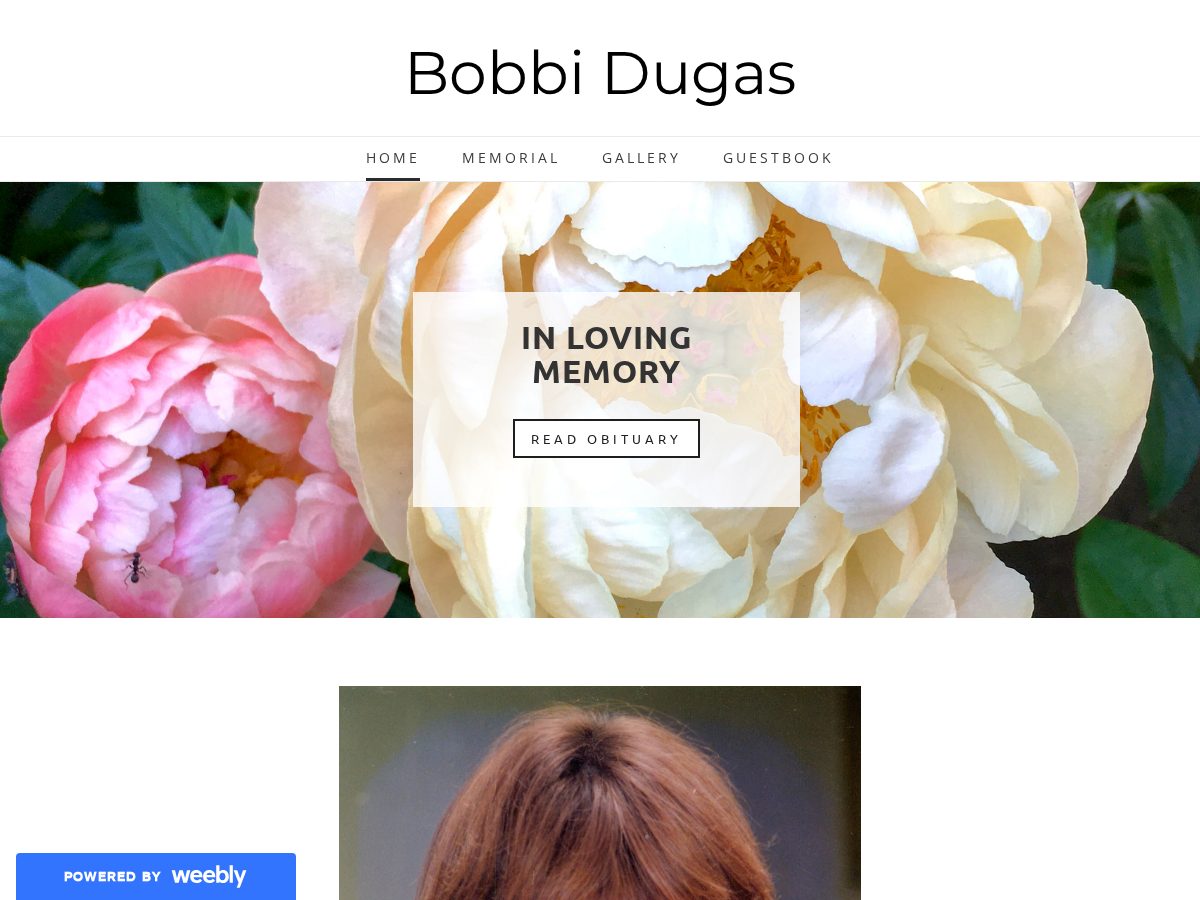 Landing-page snapshot of bobbidugas.com