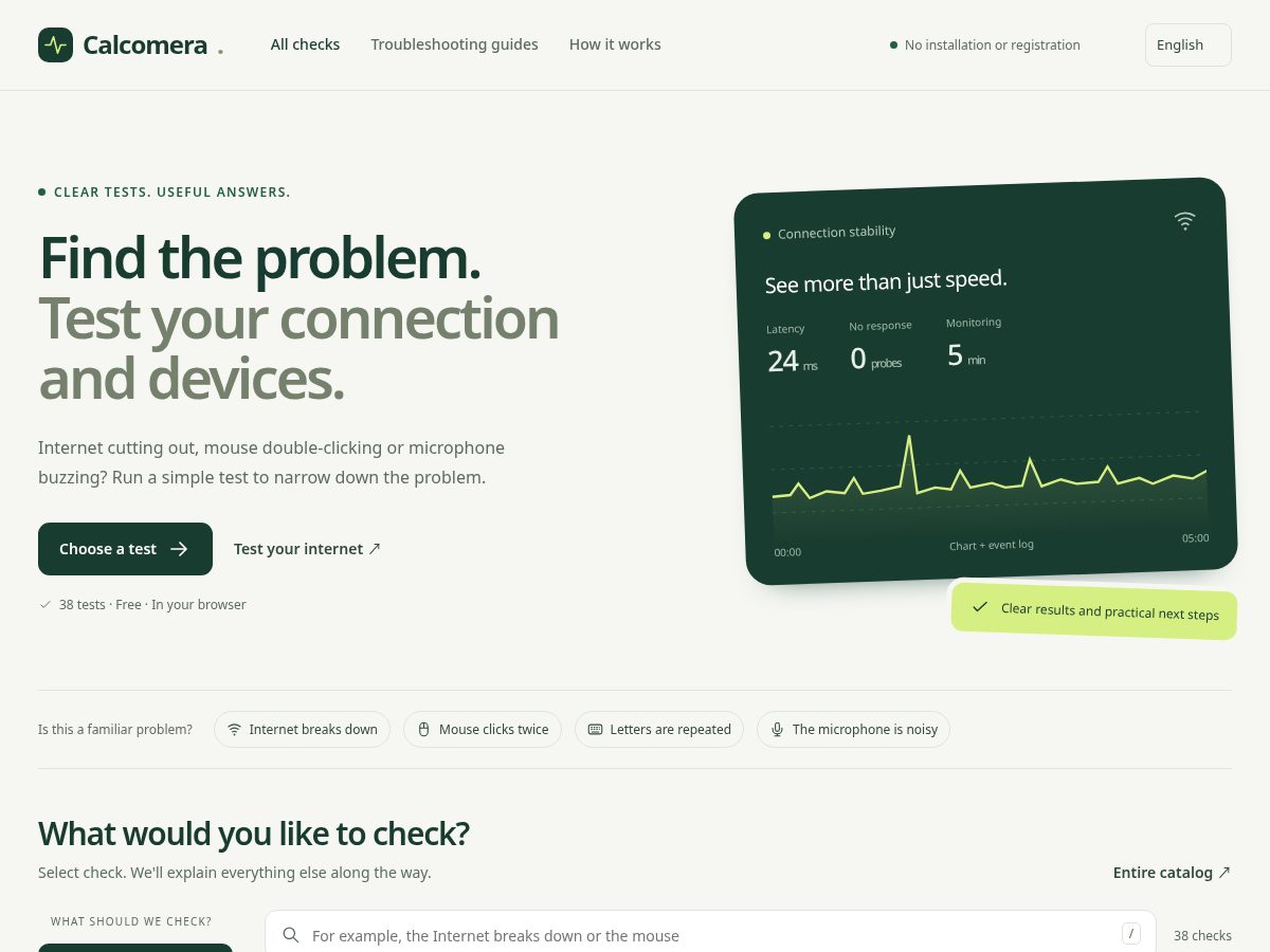 Landing-page snapshot of calcomera.com