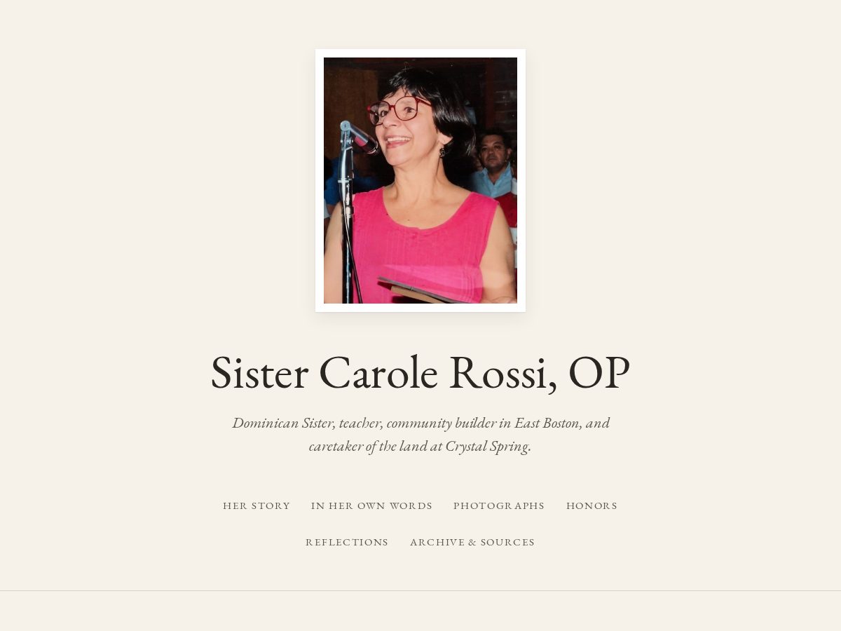 Landing-page snapshot of carole-rossi.com
