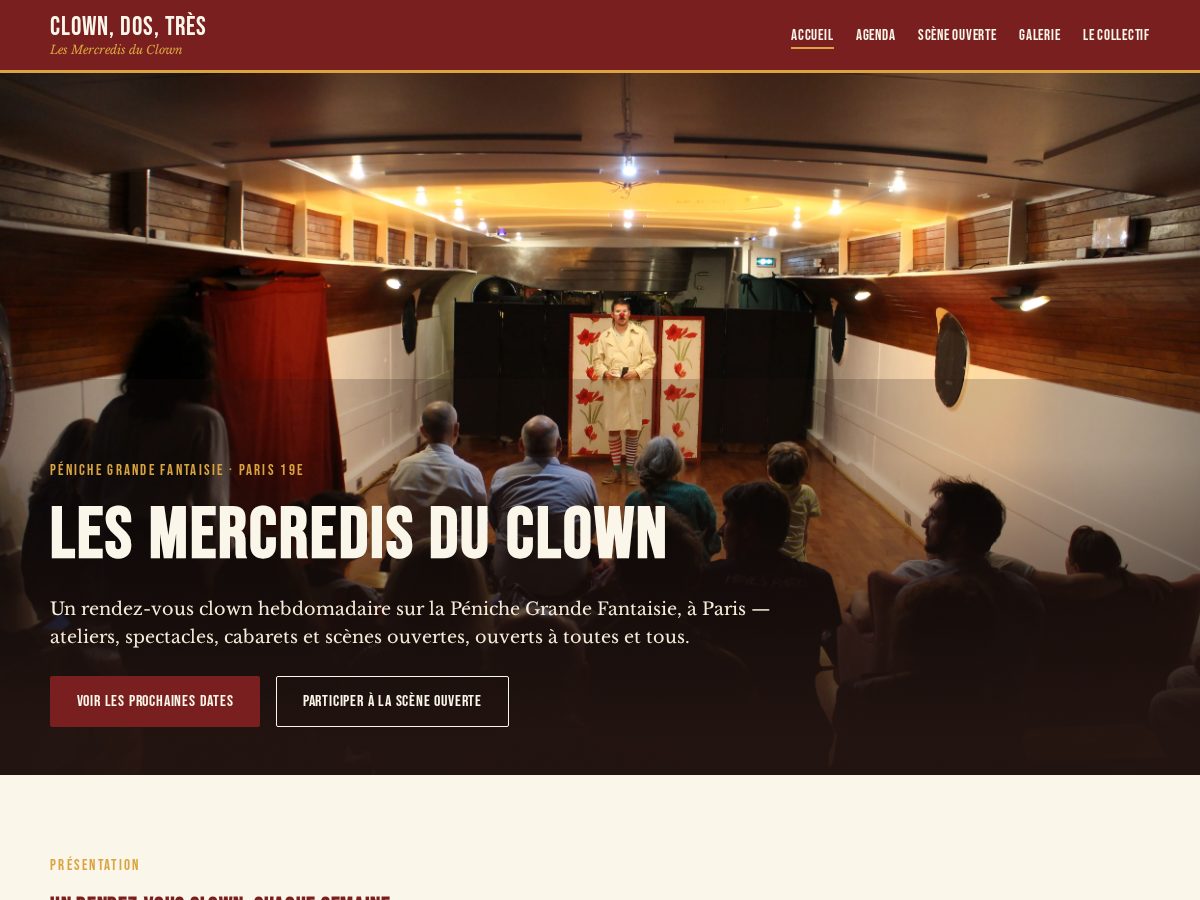 Landing-page snapshot of clowndostres.com