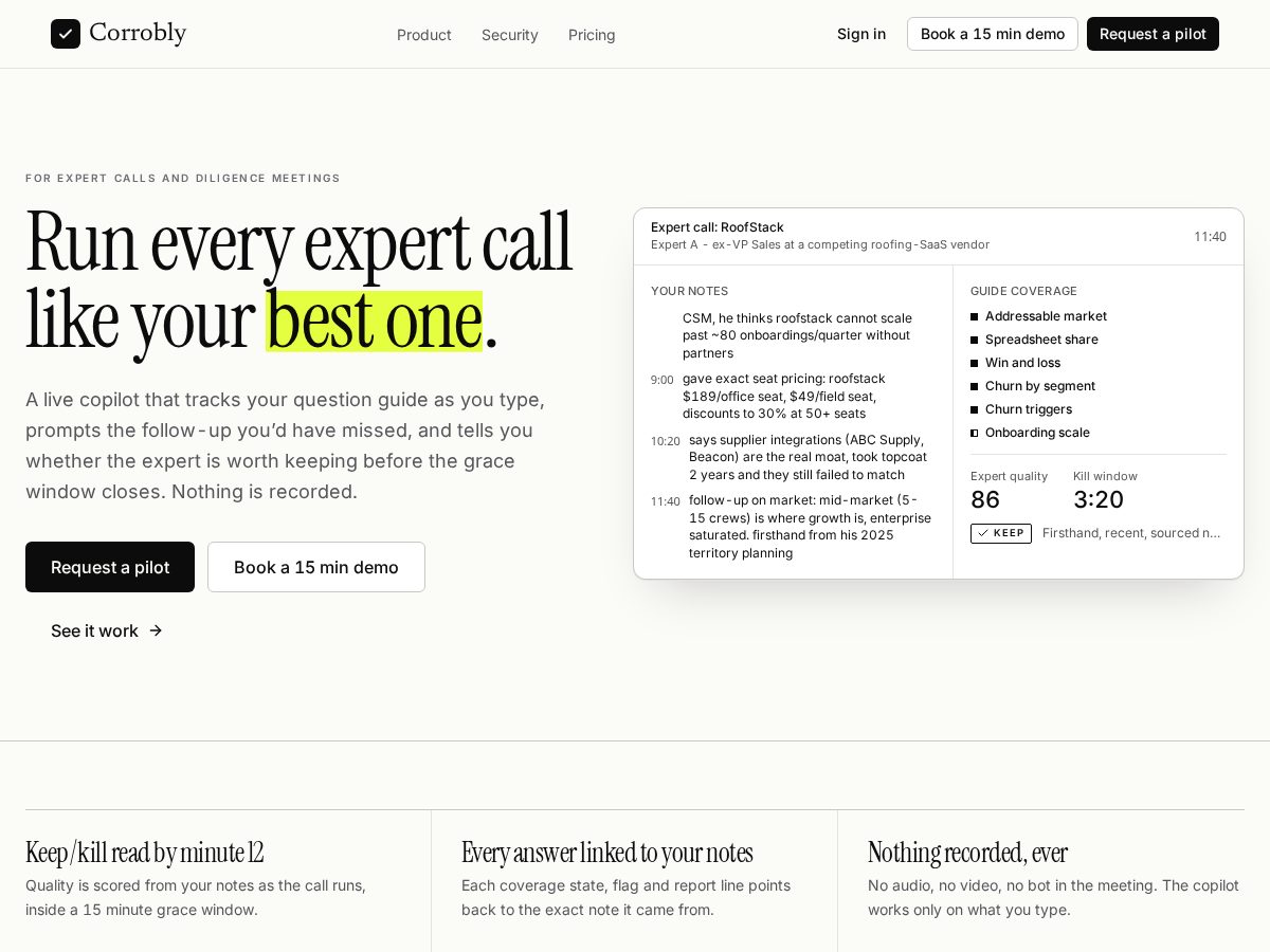 Landing-page snapshot of corrobly.com