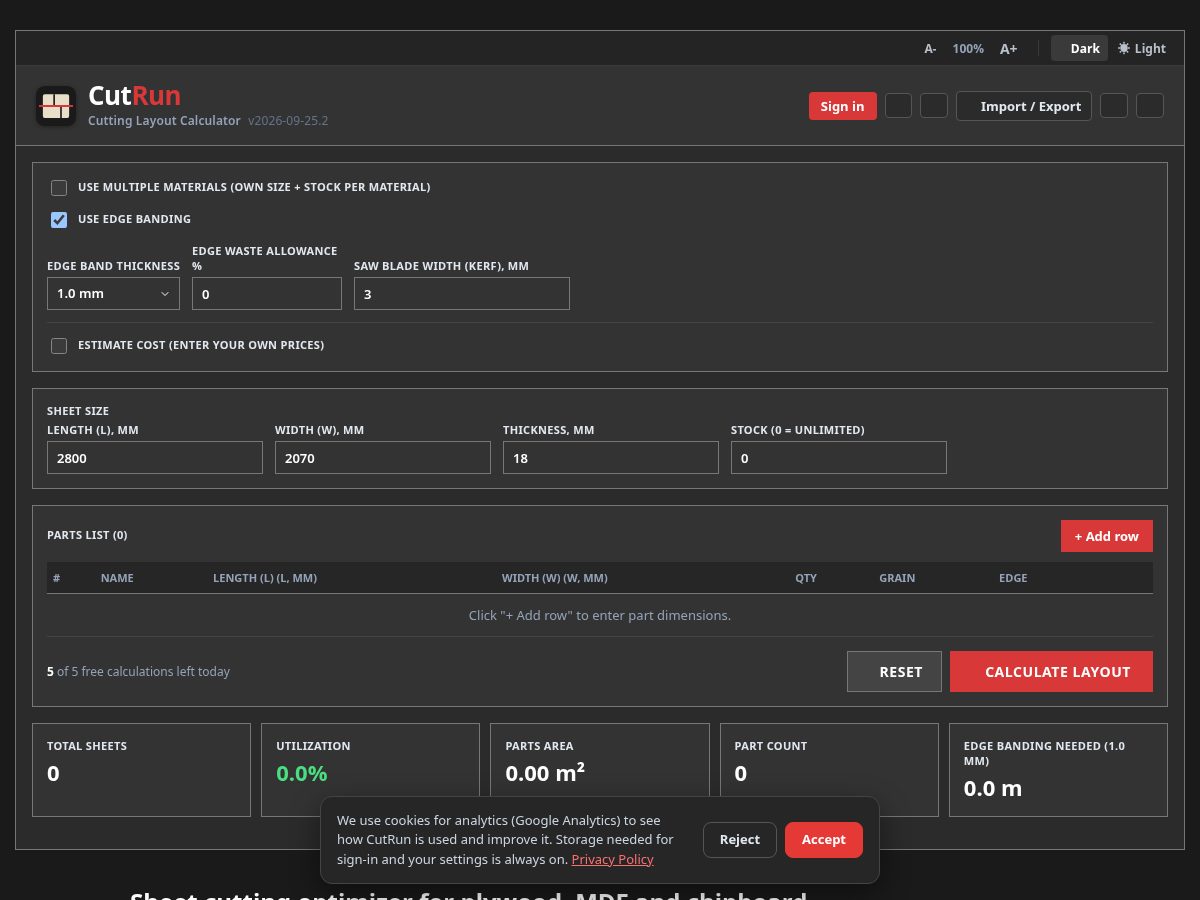Landing-page snapshot of cutrun.app