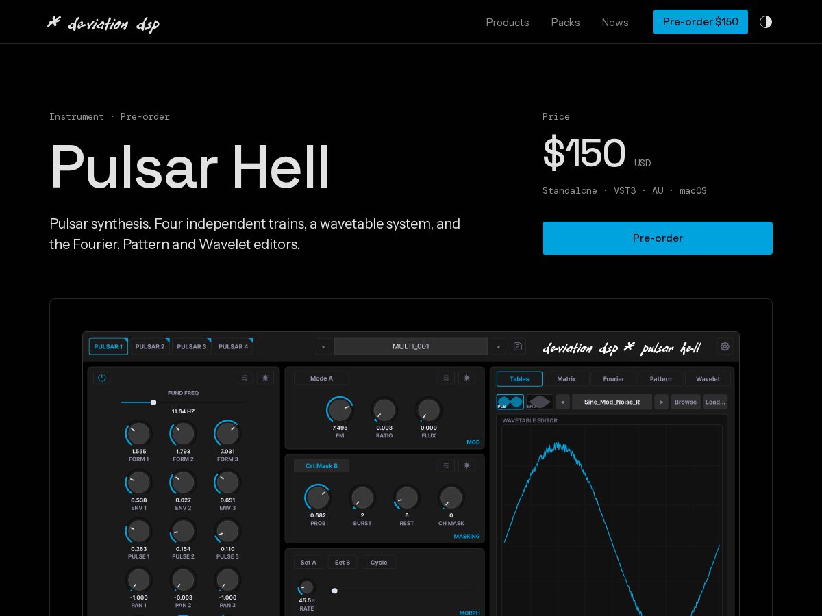 Landing-page snapshot of deviationdsp.com