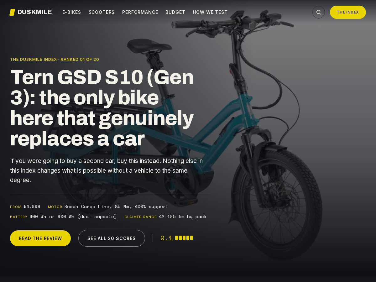 Landing-page snapshot of duskmile.com