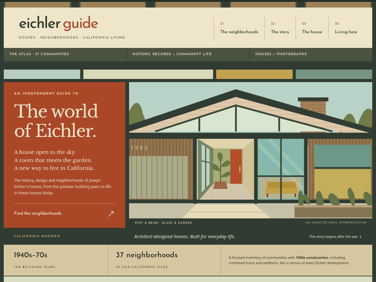 Landing-page snapshot of eichlerguide.com