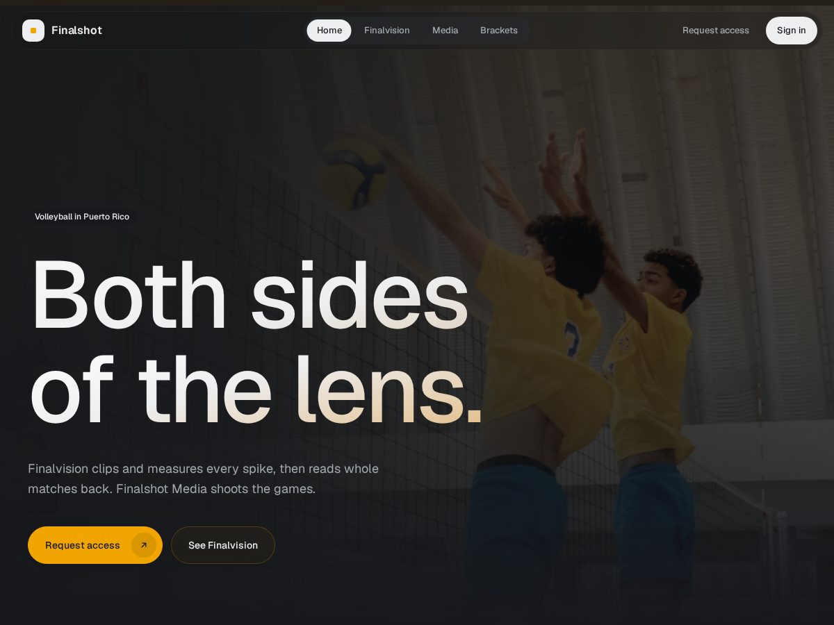 Landing-page snapshot of finalshotpr.com