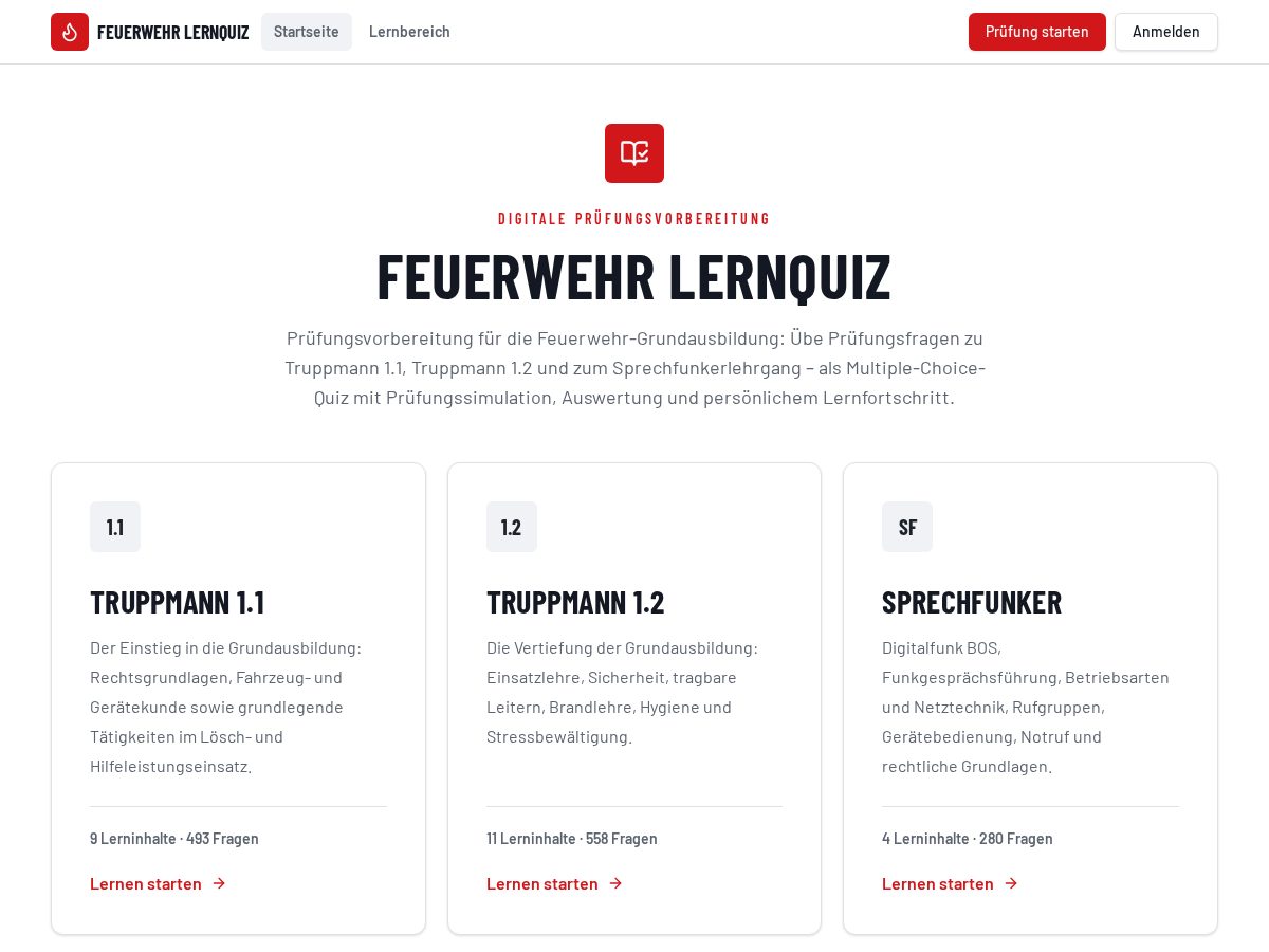 Landing-page snapshot of fwquiz.app