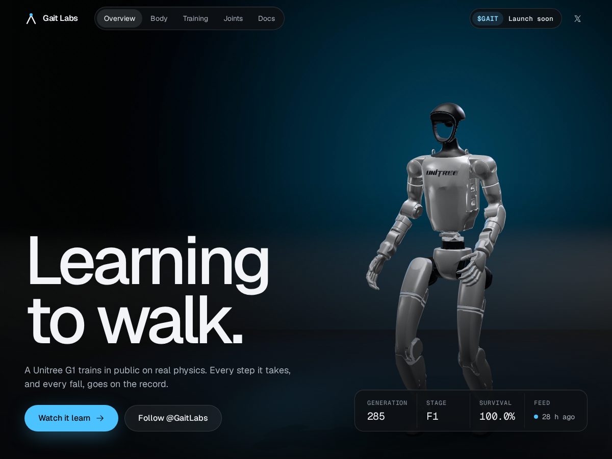 Landing-page snapshot of gaitlabs.xyz