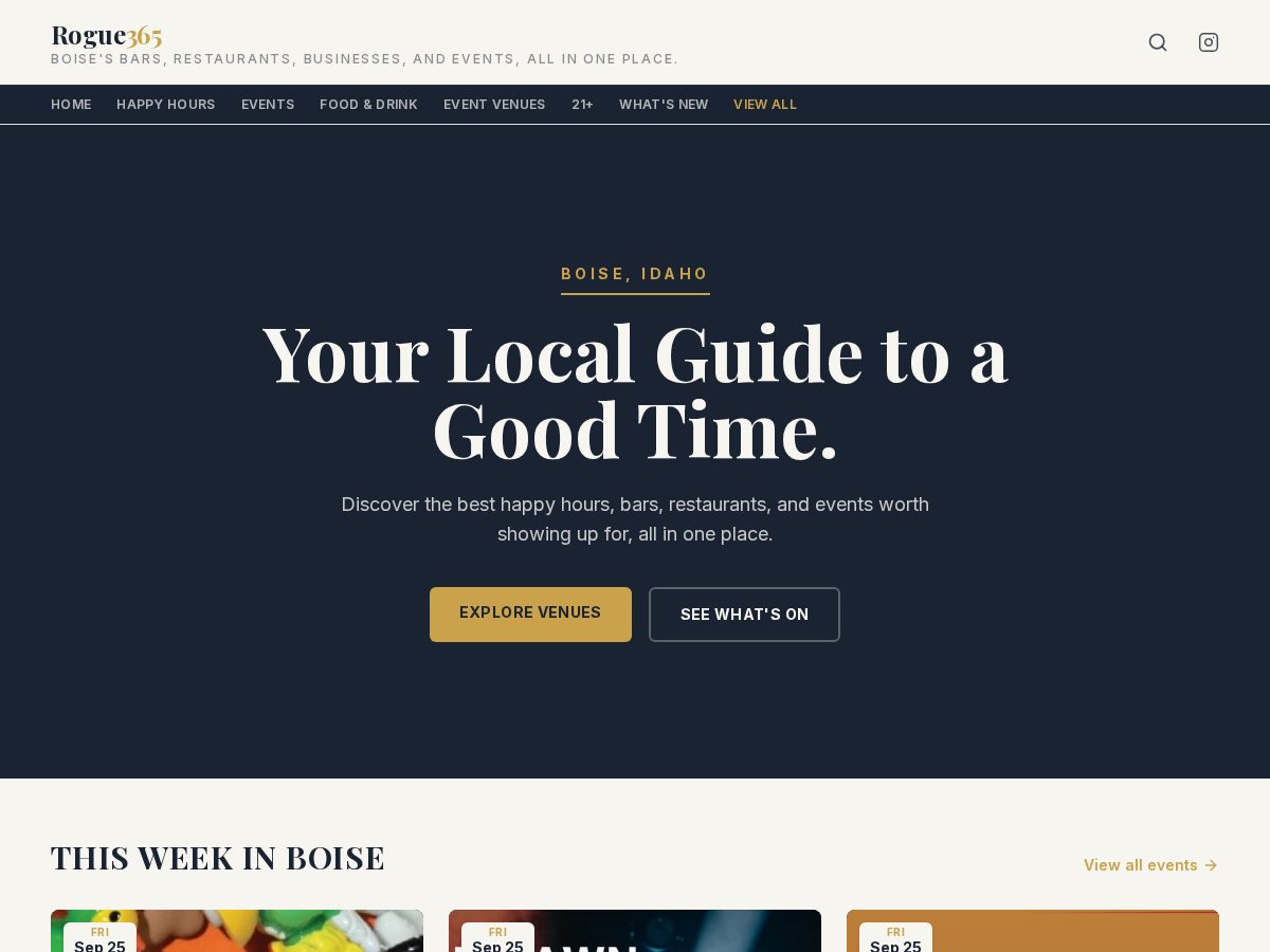 Landing-page snapshot of gorogue365.com