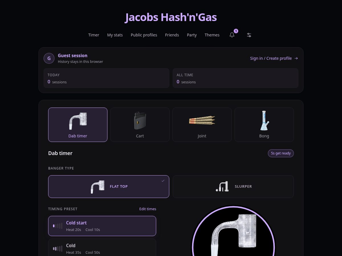 Landing-page snapshot of hashngas.com
