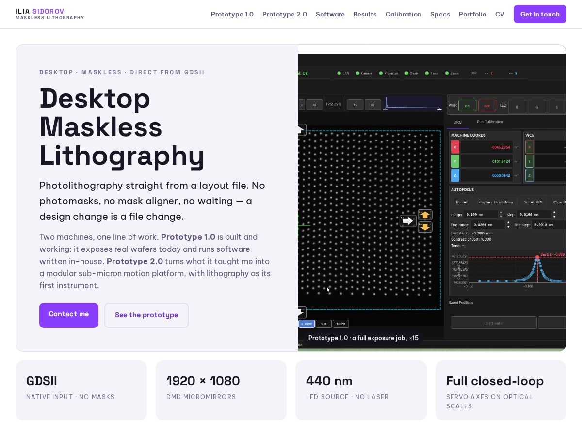 Landing-page snapshot of iliasidorov.com