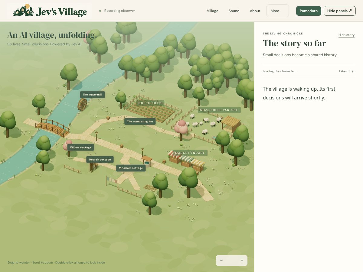 Landing-page snapshot of jevsvillage.com