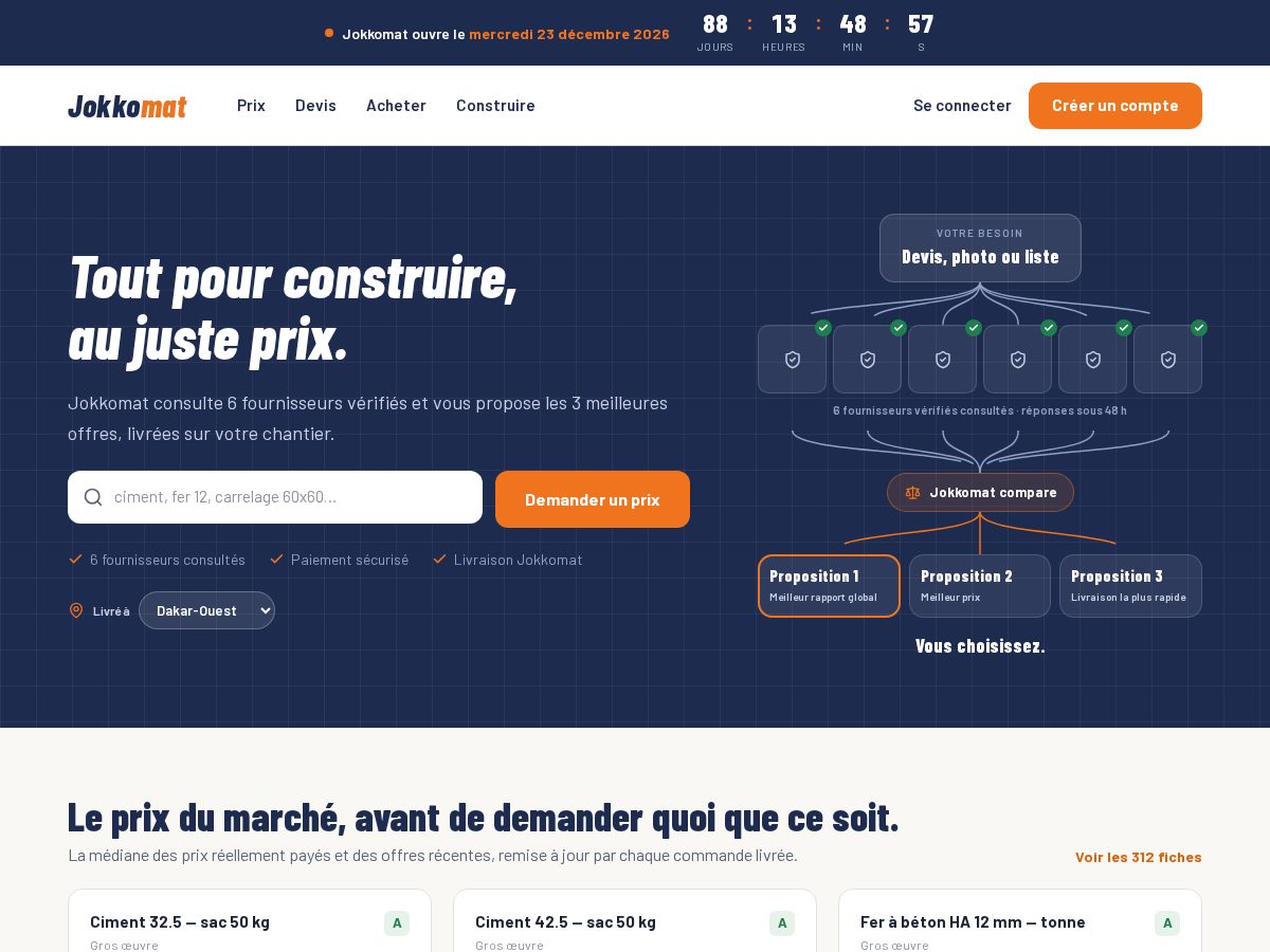 Landing-page snapshot of jokkomat.com