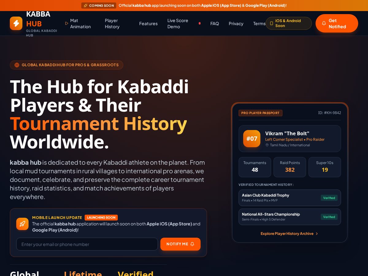 Landing-page snapshot of kabbahub.com