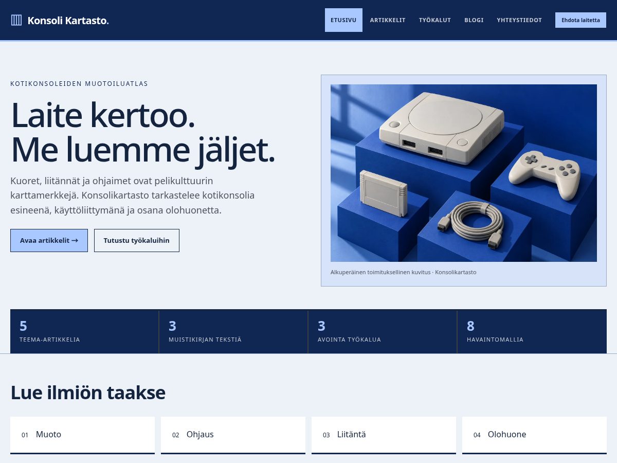 Landing-page snapshot of konsolikartasto.com