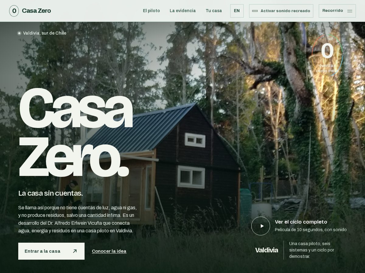 Landing-page snapshot of lacasazero.com