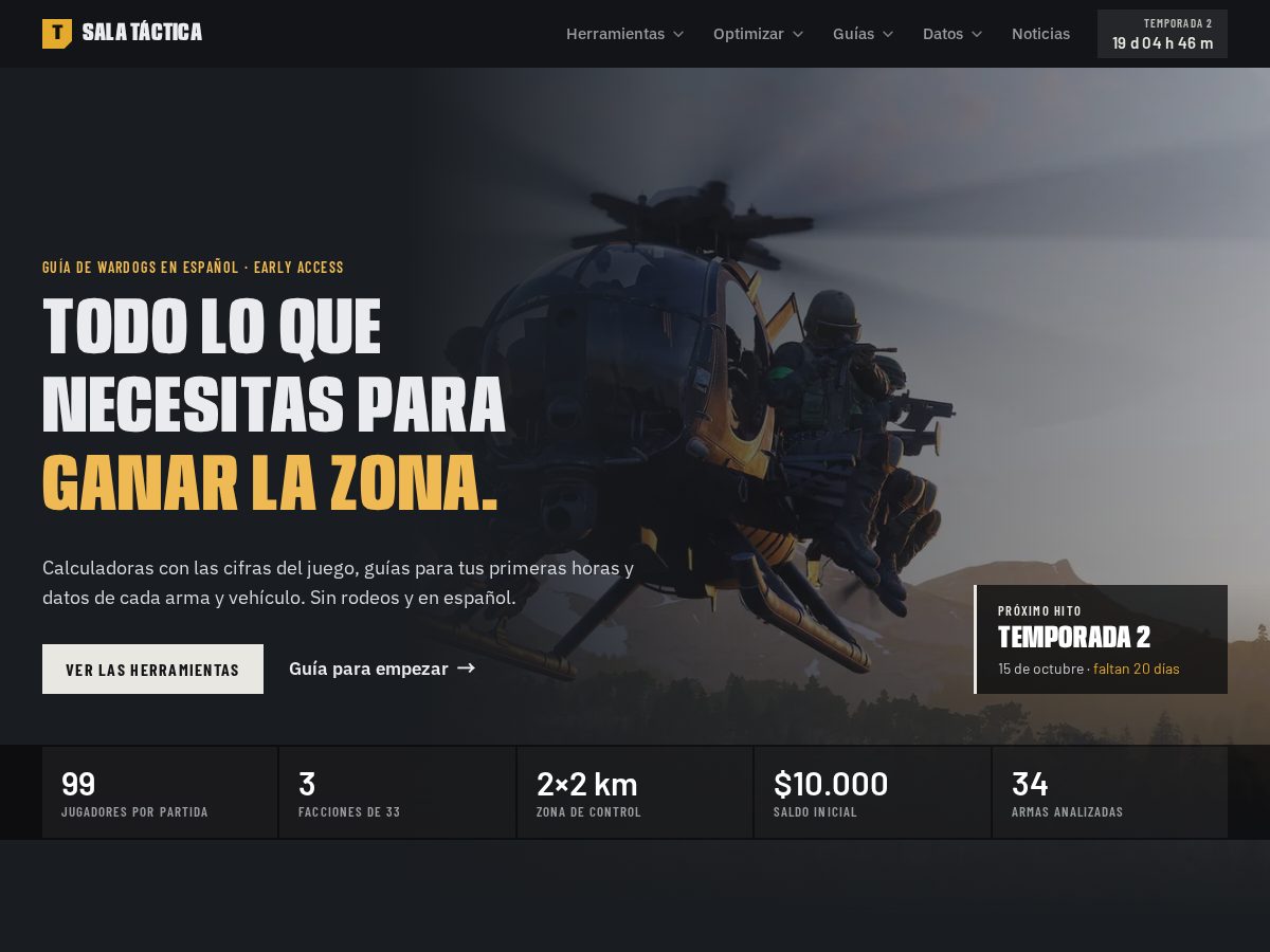 Landing-page snapshot of lasalatactica.online