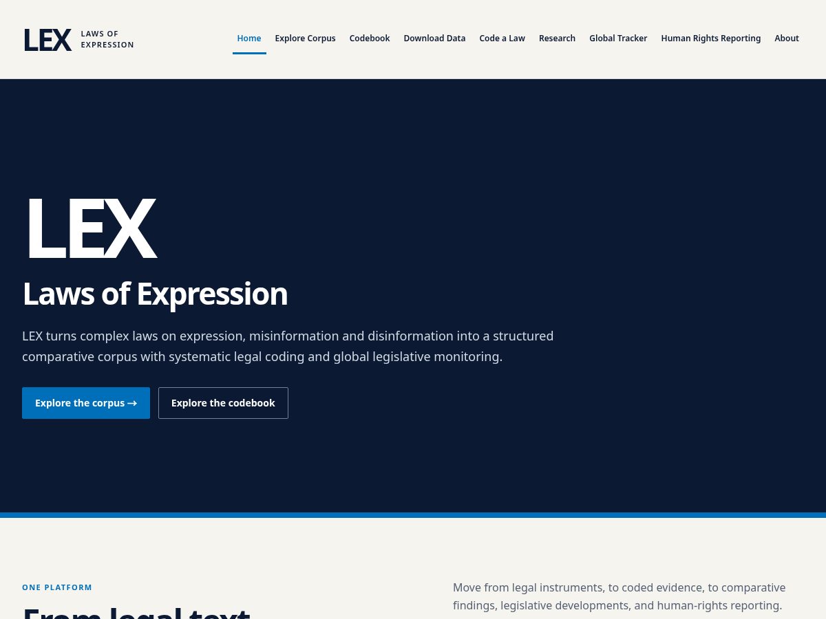 Landing-page snapshot of lawsofexpression.org
