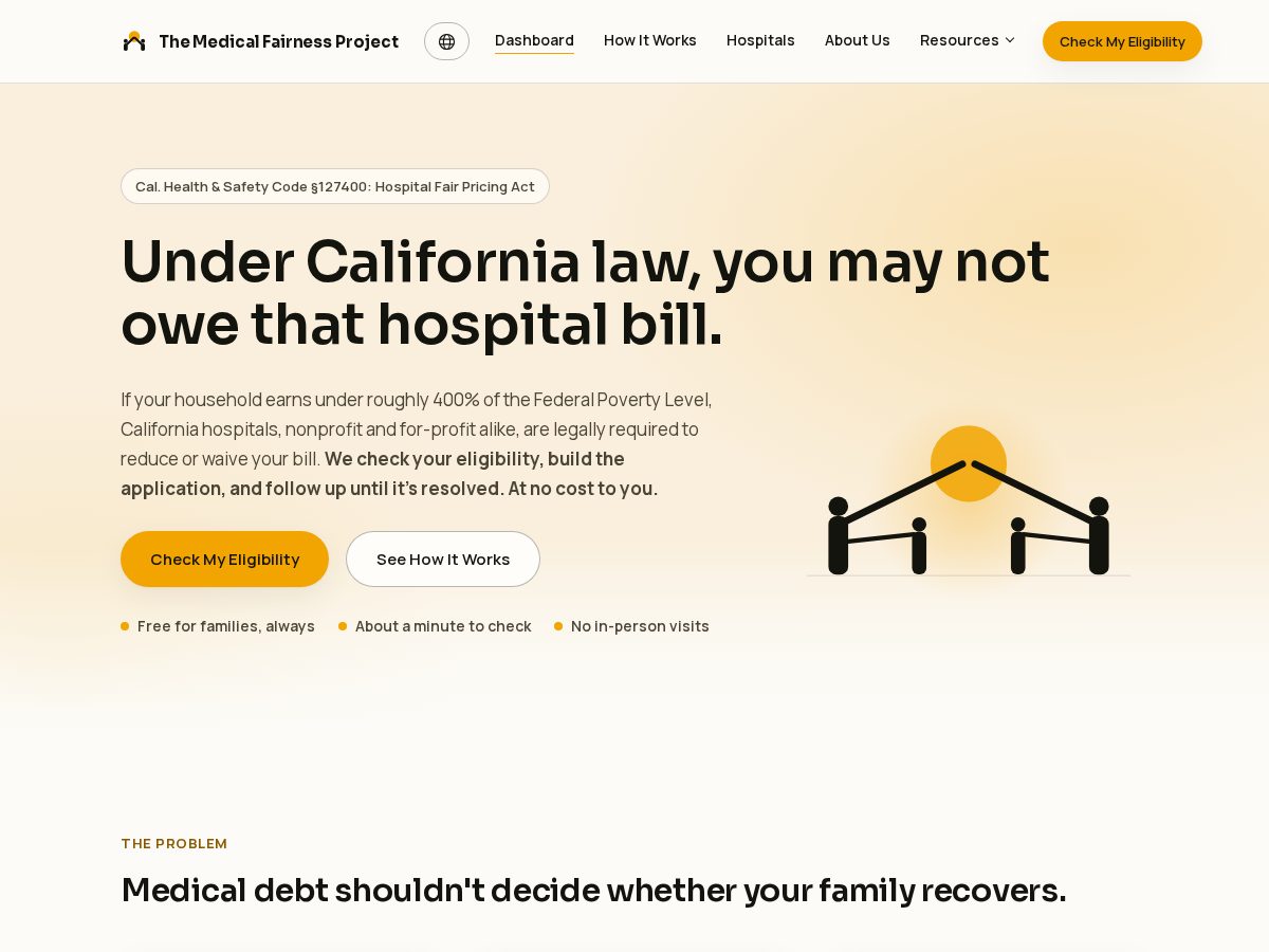 Landing-page snapshot of medicalfairnessproject.org