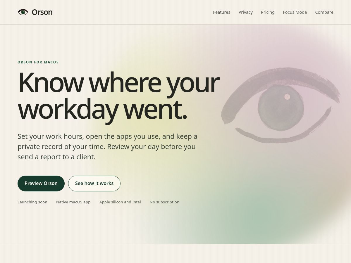 Landing-page snapshot of meetorson.com